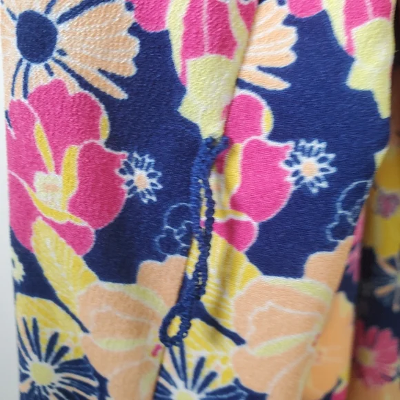 Modcloth Floral Groovy Meets Country Western Pearl Snap Shirt Dress Size‎ Large - Picture 9 of 16